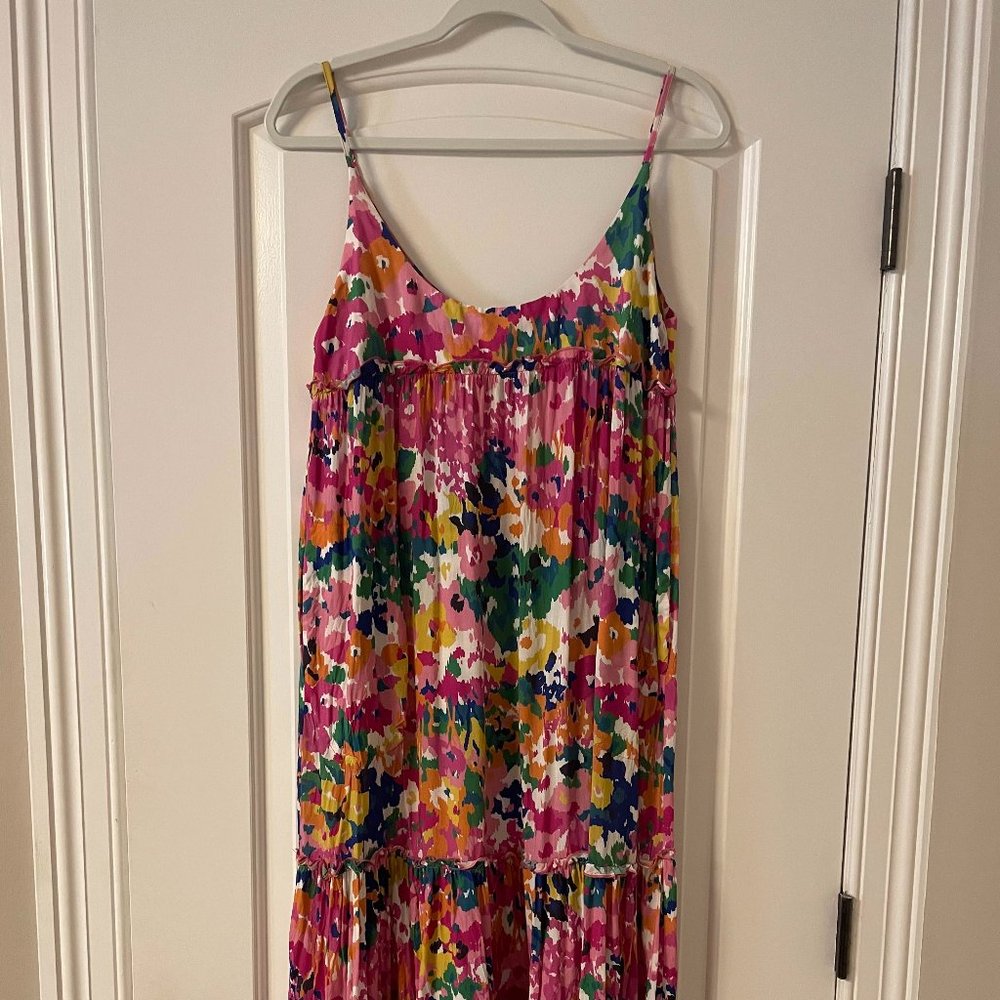 Tuckernuck Meade Midi Dress - Pink Floral - Size Small